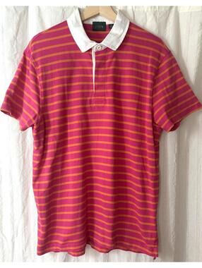 J Crew Men’s Striped Polo Shirt Size Medium #preppy #businesscasual #golf